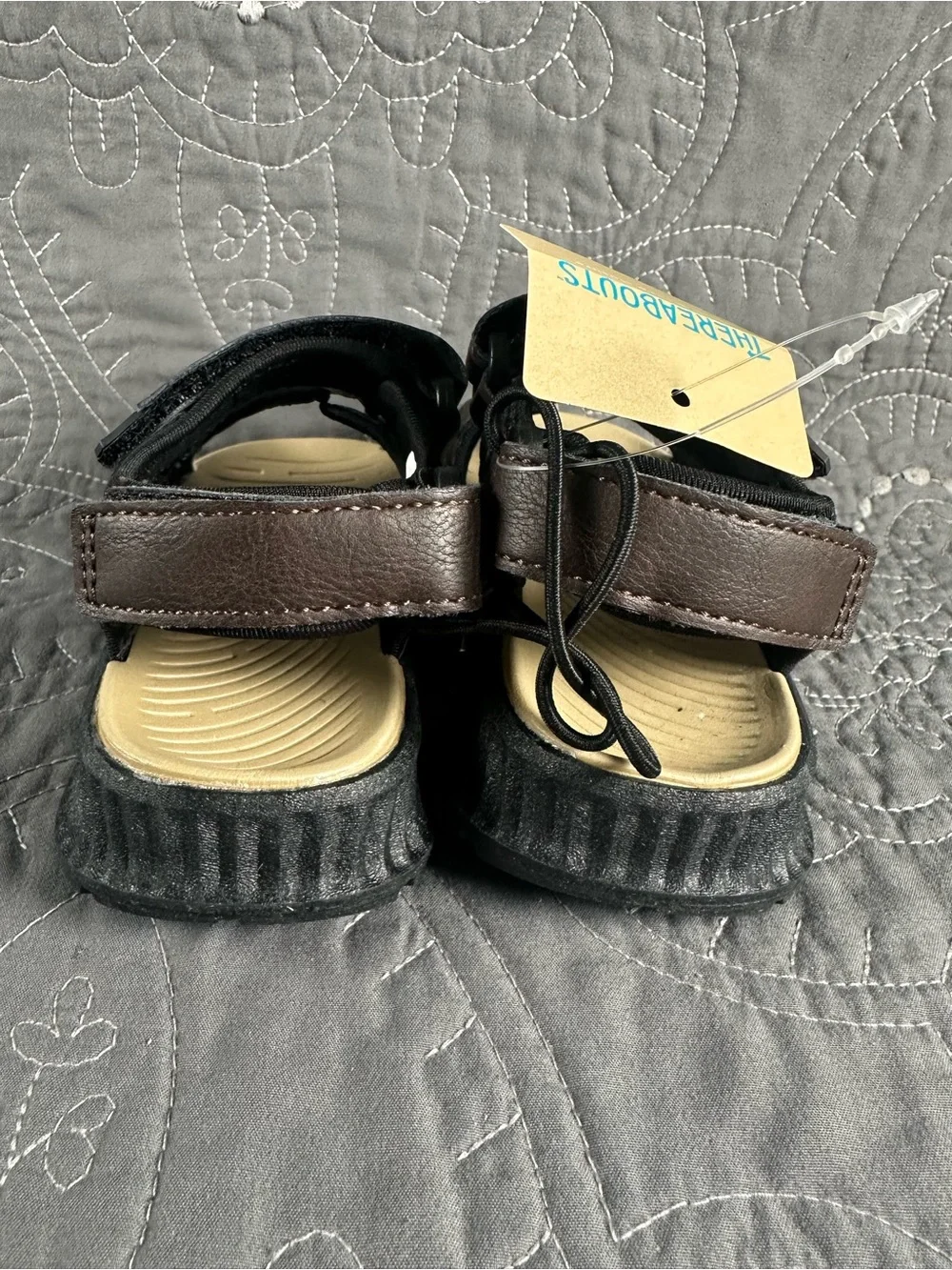 Thereabouts Toddler Boys  Lil Gulf Brown Strap Sandals NWT Size Toddler 6